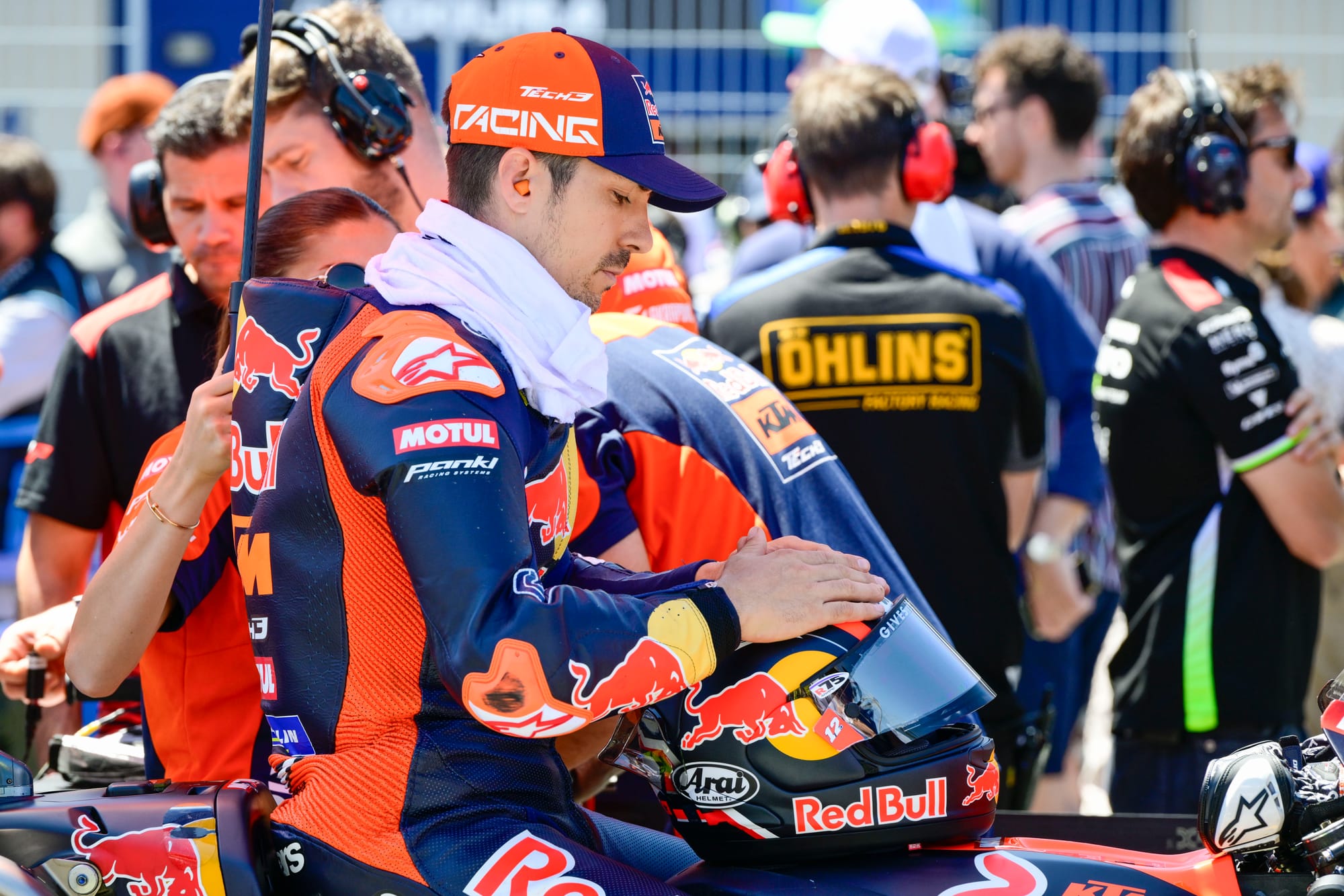 Maverick Vinales on the grid at Jerez